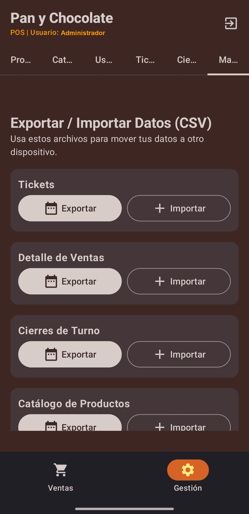 Exportación